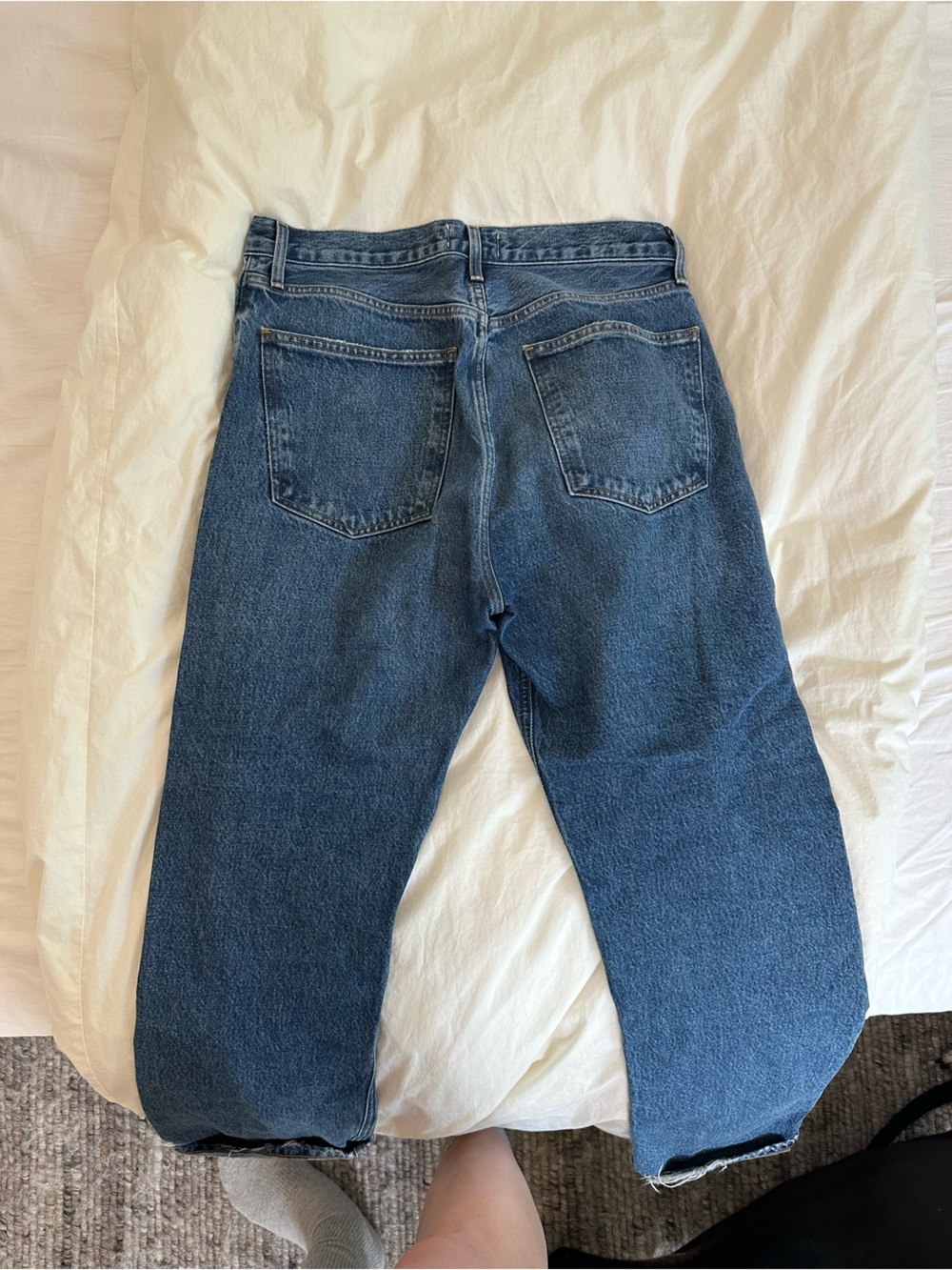Agolde Straight-leg Blue Denim Jeans